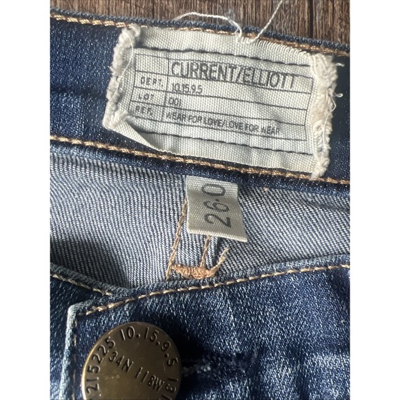 Current/Elliott Leather Tuxedo Stiletto jeans 26 29 - Picture 2 of 8